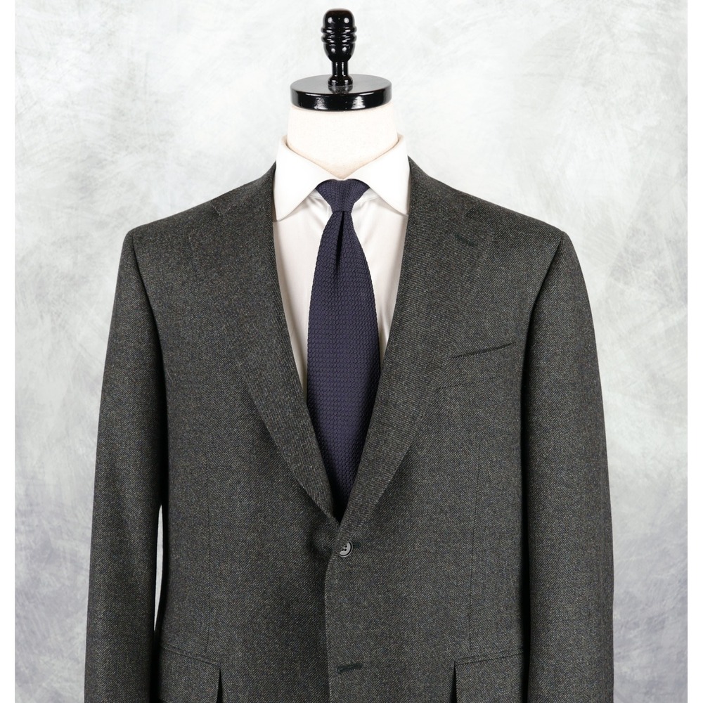 Canali Sport Coat Mens 54R 44R US Charcoal Wool Cashmere Blazer Made in Italy - Picture 2 of 11